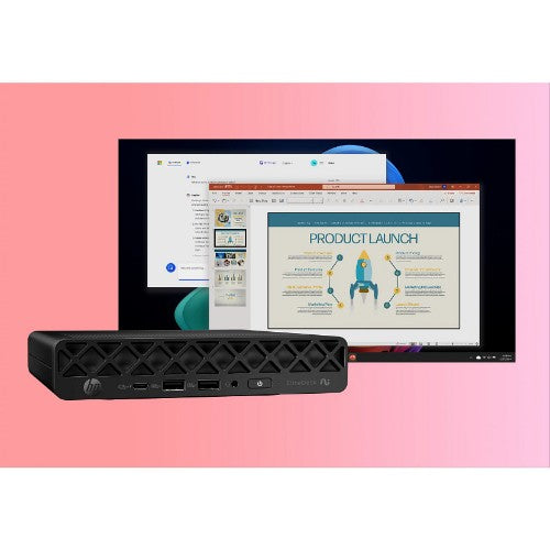 HP EliteDesk 8 Mini G1a Next Gen AI PC Wolf Pro Security Edition Copilot+ PC AMD Ryzen™ AI 5 340 16 GB DDR5-SDRAM 512 GB SSD Windows 11 Pro Mini PC Black
