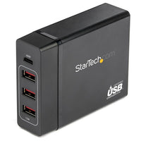StarTech.com DCH1C3A mobile device charger Universal Black AC Indoor