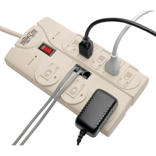 Tripp Lite TLP808TEL surge protector Gray 8 AC outlet(s) 120 V 95.7" (2.43 m)