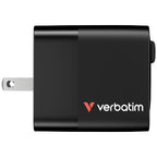 Verbatim GaN Charger 65W Universal Black AC Fast charging Indoor
