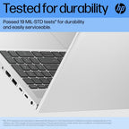 HP ProBook 450 G10 Intel® Core™ i7 i7-1355U Laptop 15.6" HD 16 GB DDR4-SDRAM 1 TB SSD Wi-Fi 6E (802.11ax) Windows 11 Pro Silver