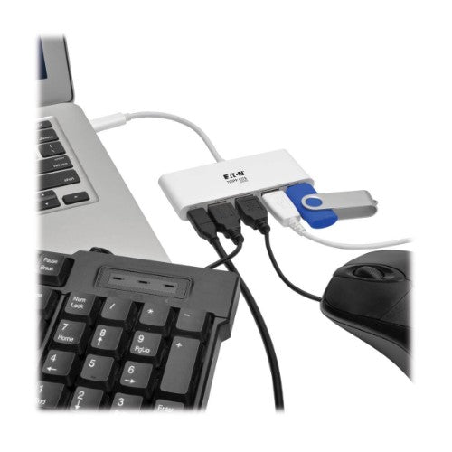 Tripp Lite U460-004-4A-C interface hub USB 3.2 Gen 1 (3.1 Gen 1) Type-C 5000 Mbit/s White