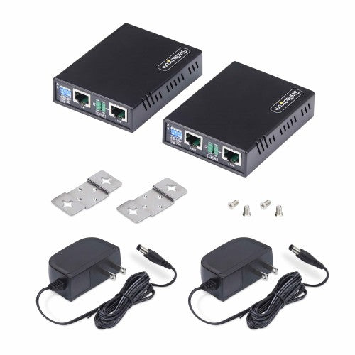StarTech.com C2-ETHERNET-EXTENDER network extender Network transmitter & receiver Black 10, 100 Mbit/s