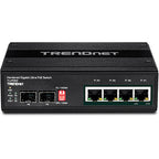 Trendnet TI-UPG62 network switch Unmanaged L2 Gigabit Ethernet (10/100/1000) Power over Ethernet (PoE) Black