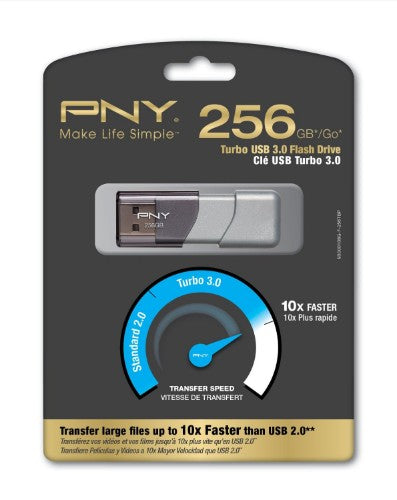 PNY P-FD256TBOP-GE USB flash drive 256 GB USB Type-A 3.2 Gen 1 (3.1 Gen 1) Gray, Silver