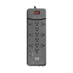 Tripp Lite TLP128TTUSBB surge protector Black 12 AC outlet(s) 110 - 125 V 96.1" (2.44 m)