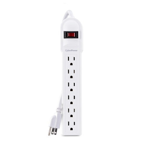 CyberPower CSB606W surge protector White 6 AC outlet(s) 125 V 78.7" (2 m)
