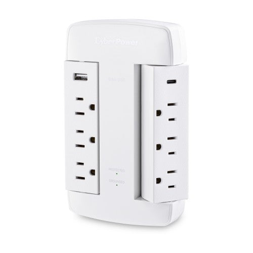 CyberPower CSP600WSURC5 surge protector White 6 AC outlet(s) 125 V