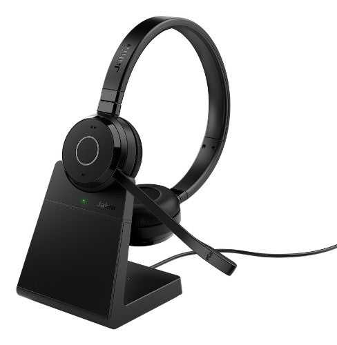 Jabra Evolve 65 TE Headset Wired & Wireless Head-band Office/Call center USB Type-A Bluetooth Charging stand Black