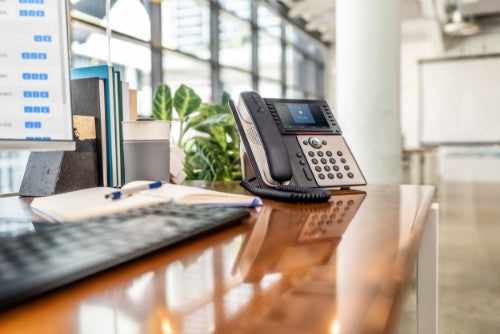 HP Poly Edge E550 IP Phone and PoE-enabled with Power Supply