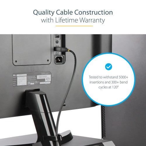 StarTech.com DP14VMM1F DisplayPort cable 11.8" (0.3 m) Black, Gray