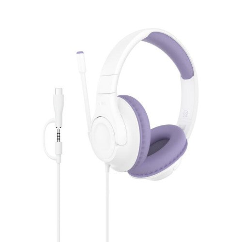Belkin SoundForm Inspire Headset Wired Head-band USB Type-C Lavender, White