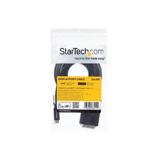 StarTech.com CDP2DVIMM2MB video cable adapter 78.7" (2 m) USB Type-C DVI-D Black