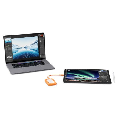 LaCie STND1000400 external hard drive 1 TB USB Type-C 3.2 Gen 1 (3.1 Gen 1) Gray, Orange