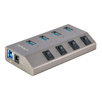 StarTech.com 5G4AIBS-USB-HUB-NA interface hub USB 3.2 Gen 1 (3.1 Gen 1) Type-B 5000 Mbit/s Gray