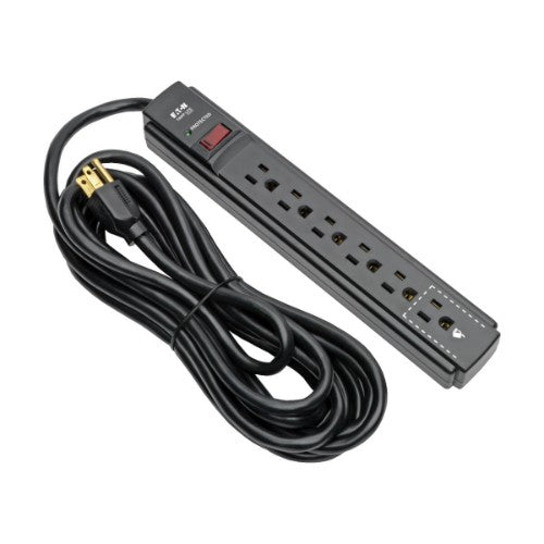 Tripp Lite TLP615B surge protector Black 6 AC outlet(s) 120 V 177.2" (4.5 m)
