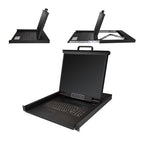 StarTech.com RKCONS1901 rack console 19" 1280 x 1024 pixels Steel Black 1U