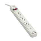 Tripp Lite TLP606USB surge protector Gray 6 AC outlet(s) 120 V 72" (1.83 m)