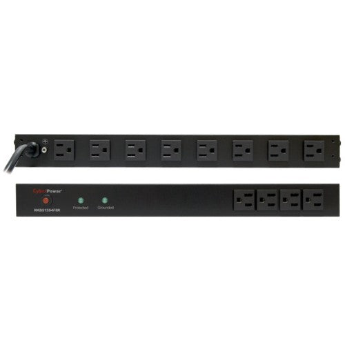 CyberPower RKBS15S4F8R surge protector Black 12 AC outlet(s) 120 V 179.9" (4.57 m)