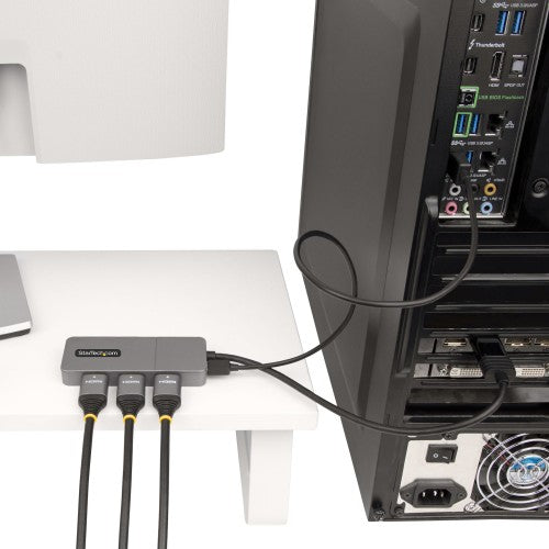 StarTech.com MST14DP123HD video cable adapter 11.8" (0.3 m) DisplayPort 3 x HDMI Gray