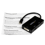 StarTech.com MDP2VGDVHD video cable adapter 5.91" (0.15 m) Mini DisplayPort DVI-D + VGA (D-Sub) + HDMI Black