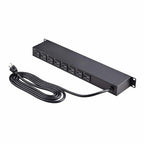 StarTech.com 8NS8-RACK-MOUNT-PDU power distribution unit (PDU) 8 AC outlet(s) 1U Black