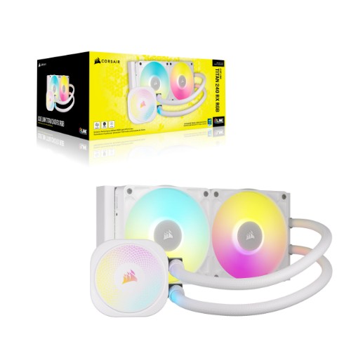 Corsair iCUE LINK TITAN RX RGB Processor All-in-one liquid cooler 4.72" (12 cm) White 1 pc(s)