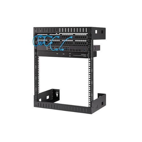 StarTech.com RK12WALLO rack cabinet 12U Wall mounted rack Black