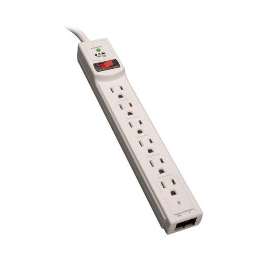 Tripp Lite TLP608TEL surge protector Gray 6 AC outlet(s) 120 V 96.1" (2.44 m)