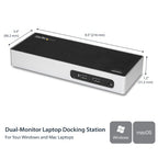 StarTech.com DK30ADD laptop dock/port replicator Wired USB 3.2 Gen 1 (3.1 Gen 1) Type-B Black, Silver