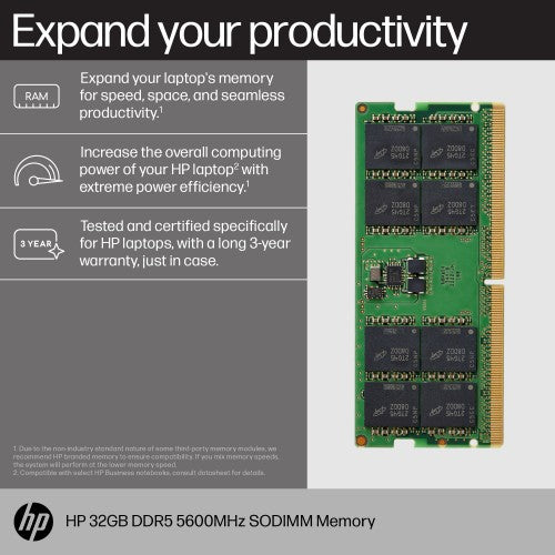 HP 32GB DDR5 5600MHz SODIMM Memory