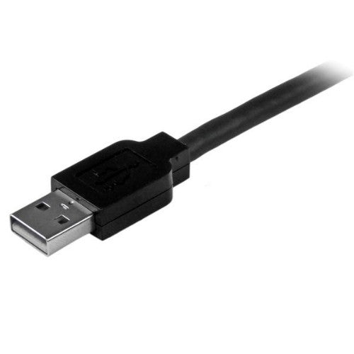 StarTech.com 15m USB 2.0, M/M USB cable 590.6" (15 m) USB A USB B Aluminum, Black