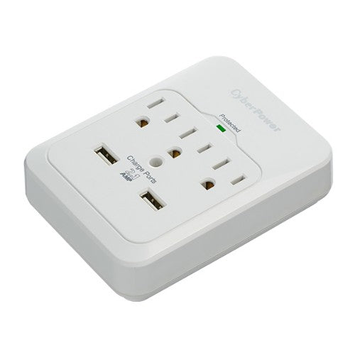CyberPower CSP300WUR1 surge protector White 3 AC outlet(s) 125 V