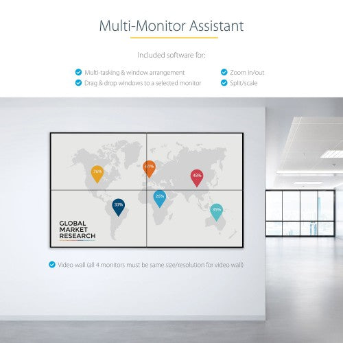 StarTech.com USB32HD4 USB graphics adapter 1920 x 1080 pixels Gray