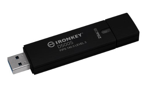 Kingston Technology IronKey D500S USB flash drive 256 GB USB Type-A 3.2 Gen 1 (3.1 Gen 1) Black
