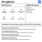 HP EliteBook 6 G1a 14 inch Notebook Next Gen AI PC Wolf Pro Security Edition Silver