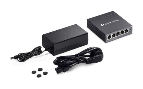 TP-Link Omada DS105GP network switch Unmanaged Gigabit Ethernet (10/100/1000) Power over Ethernet (PoE) Black