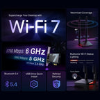 TP-Link Archer TBE550E Internal WLAN / Bluetooth 9300 Mbit/s