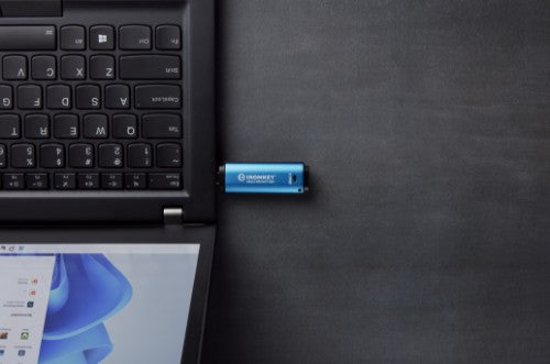 Kingston Technology IronKey Vault Privacy 50 USB flash drive 256 GB USB Type-C 3.2 Gen 1 (3.1 Gen 1) Black, Blue