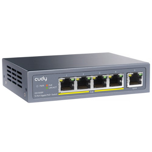Cudy GS1005P network switch Gigabit Ethernet (10/100/1000) Power over Ethernet (PoE) Gray
