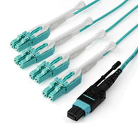 StarTech.com MPO8LCPL1M InfiniBand/fibre optic cable 39.4" (1 m) MPO/MTP 8x LC Aqua color