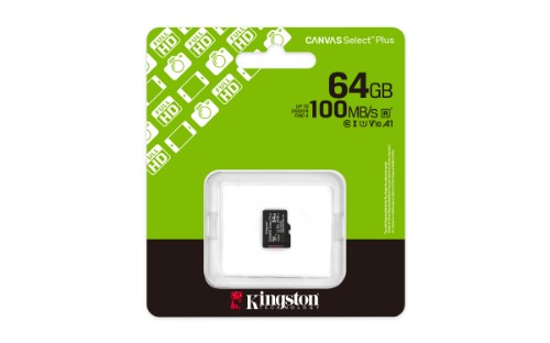 Kingston Technology Canvas Select Plus Gen3 64 GB MicroSDXC UHS-I Class 10