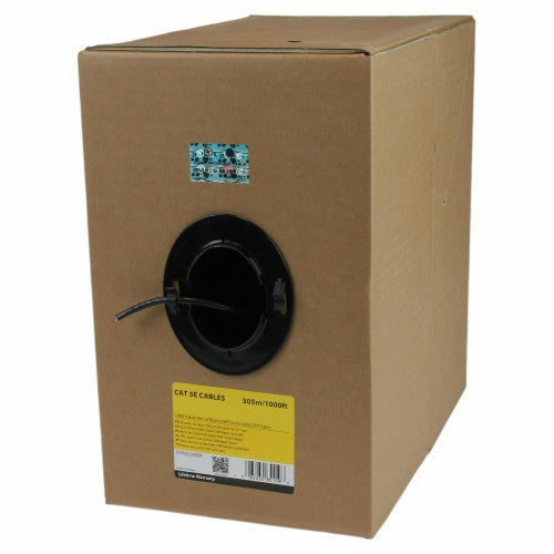 StarTech.com WIR5ECMRBK networking cable Black 12003.9" (304.9 m) Cat5e U/UTP (UTP)