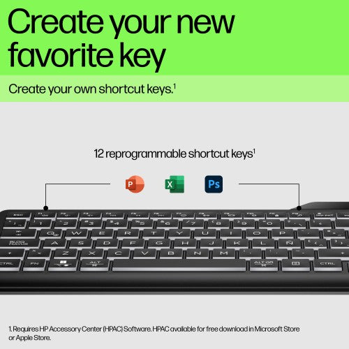 HP 405 Multi-Device Backlit Wired Keyboard