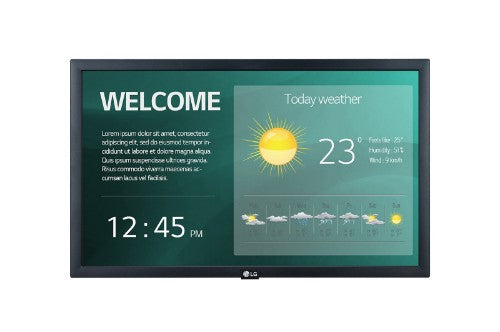 LG 22SM3G-B signage display Digital signage flat panel 21.5" IPS Wi-Fi 250 cd/m² Full HD Black Built-in processor 16/7