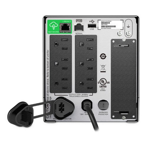 APC SMT750C uninterruptible power supply (UPS) Line-Interactive 0.75 kVA 500 W 6 AC outlet(s)
