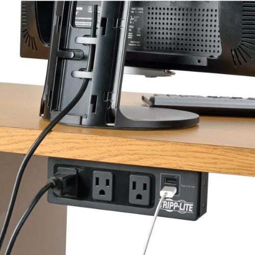 Tripp Lite TLP310USBS surge protector Black 3 AC outlet(s) 120 V 120.1" (3.05 m)