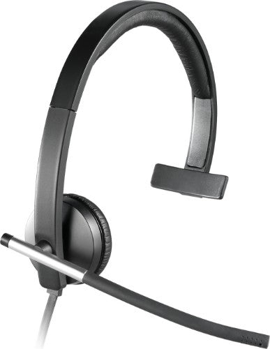 Logitech 981-000513 headphones/headset Wired Head-band Office/Call center USB Type-A Black, Silver