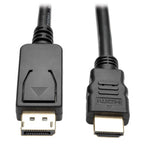 Tripp Lite P582-003-V2 video cable adapter 35.8" (0.91 m) DisplayPort HDMI Black, Metallic