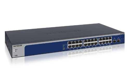 NETGEAR XS724EM Managed L2 10G Ethernet (100/1000/10000) 1U Gray, Blue